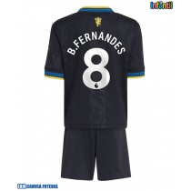 Camisa de Futebol Manchester United Bruno Fernandes #8 Equipamento Alternativo Infantil 2025-26 Manga Curta (+ Calças curtas)